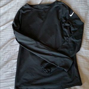 Nike dri fit long sleeve black